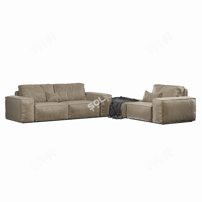 Elegant Designer Sofa for Modern Interiors 3D model image 10