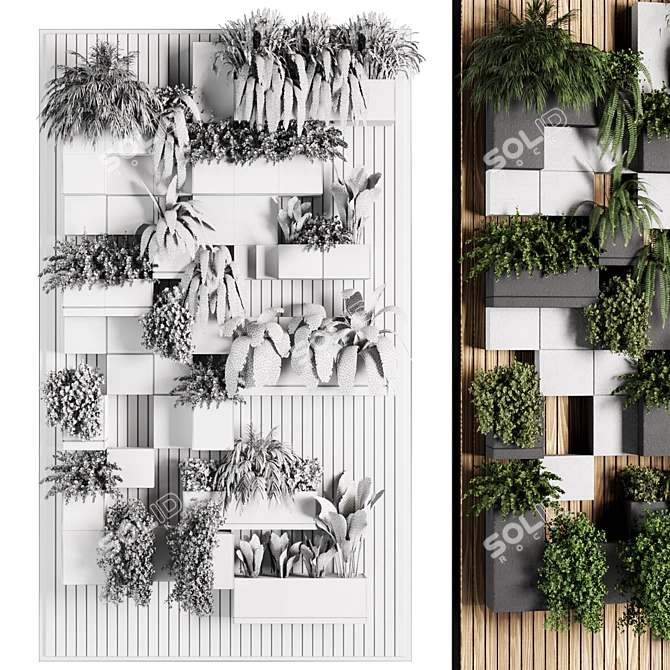 Corona Render 3D Vertical Garden 3D model image 5