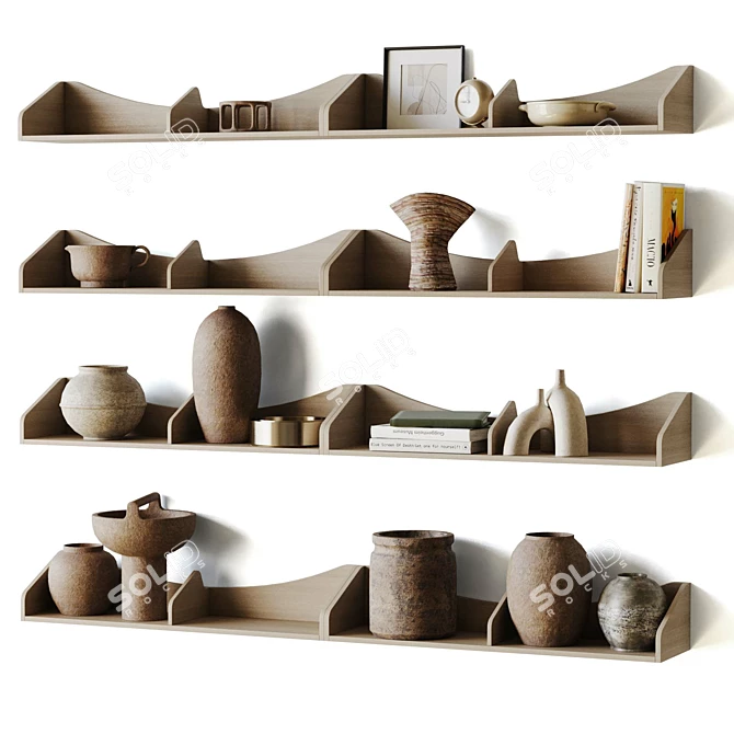 Modern Art The Hulso Shelf 3D model image 2