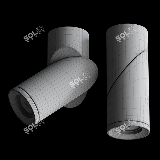 Sleek Rotating Ceiling Light 3D model image 2