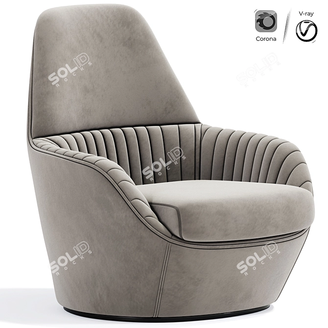 Modern Luxury Armchair 3D Model 3D model image 1