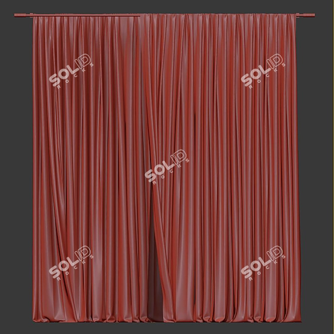  Textured Curtain Design Solution 3D model image 4