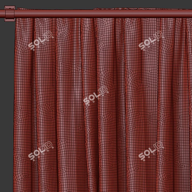  Textured Curtain Design Solution 3D model image 5