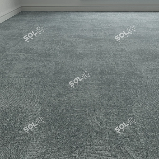 Modular Carpet Floor Tile Set 3D model image 1