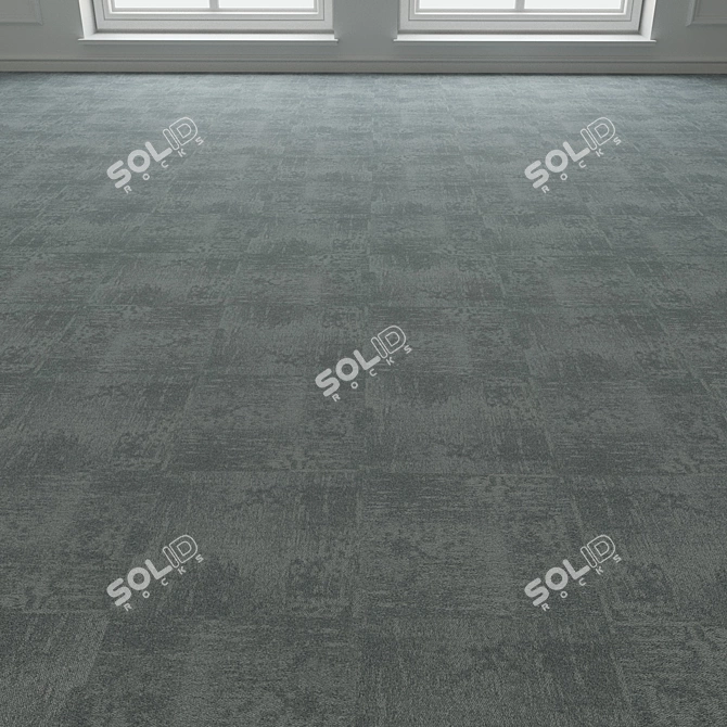 Modular Carpet Floor Tile Set 3D model image 2