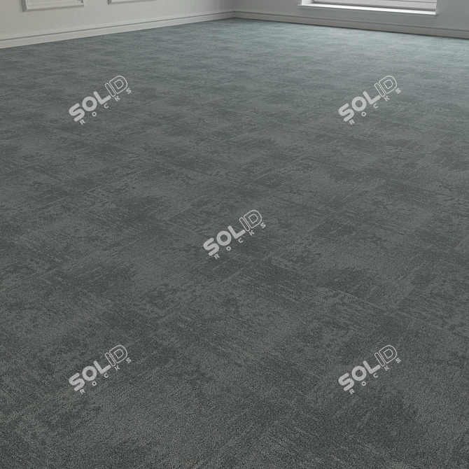 Modular Carpet Floor Tile Set 3D model image 3