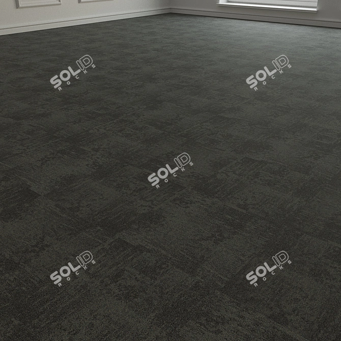 Modular Carpet Floor Tiles 3D model image 2