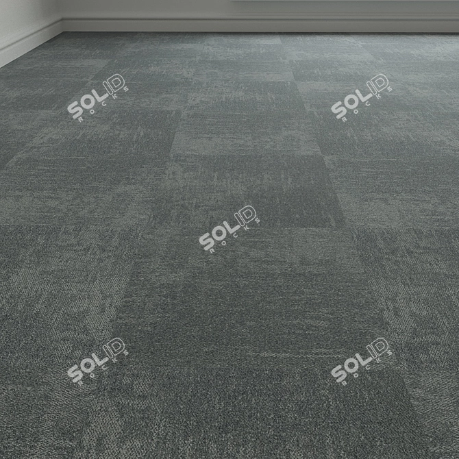 Modular Carpet Floor Tile Set 3D model image 1