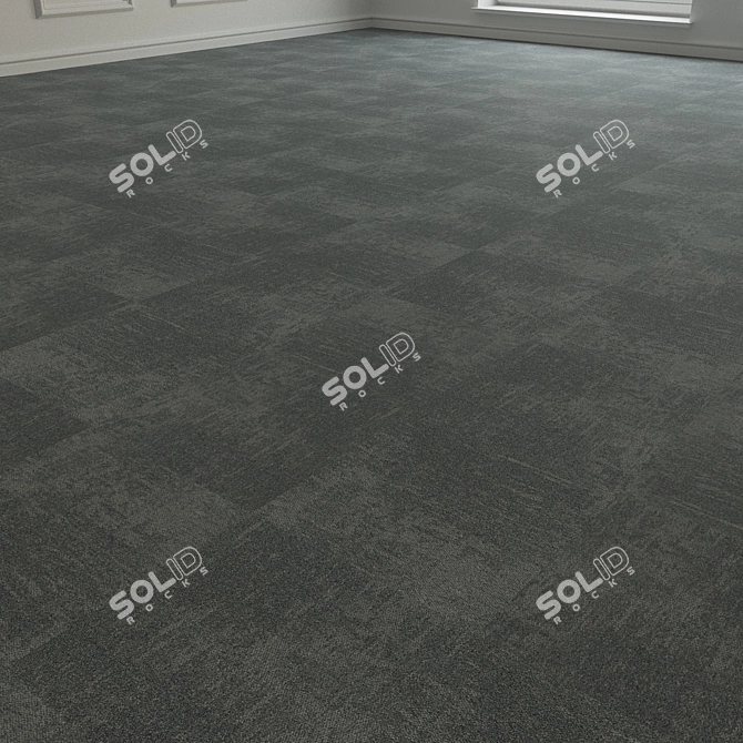 Modular Carpet Floor Tile Set 3D model image 2