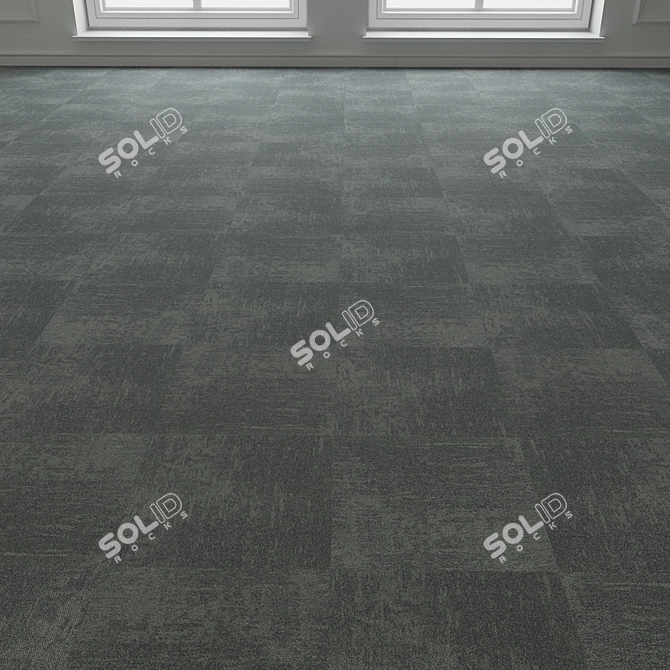 Modular Carpet Floor Tile Set 3D model image 3