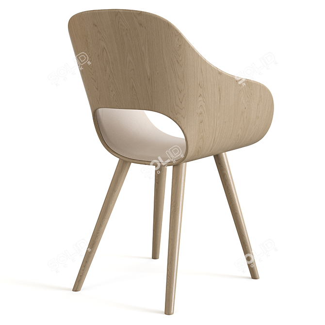 Maruni Roundish Chair: Modern Design 3D model image 3