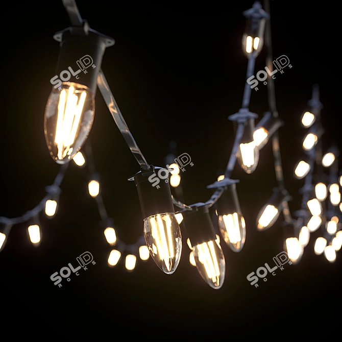 Adjustable Candle Garland Plugin 3D model image 1