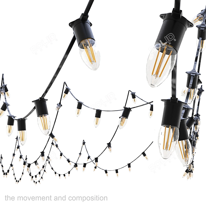 Adjustable Candle Garland Plugin 3D model image 7