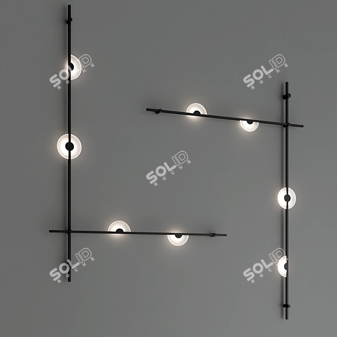 Mezzaluna Suspenders Wall-mounted Lighting 3D model image 2