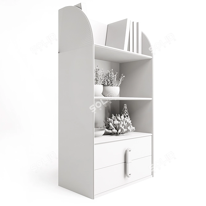 Montessori-inspired Children's Wardrobe 3D model image 3