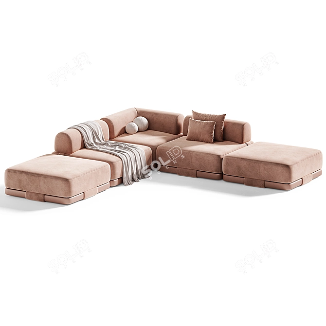 Insula Modular Sofa By Kettal 3D model image 2