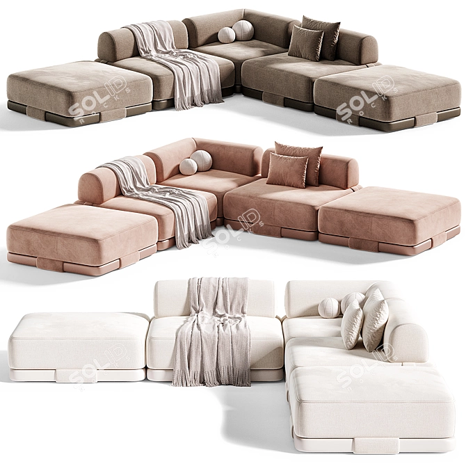 Insula Modular Sofa By Kettal 3D model image 3