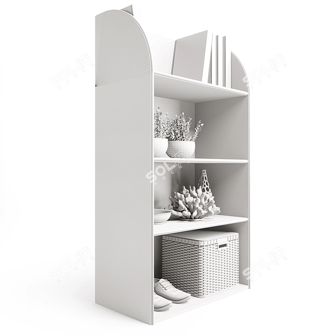 Montessori Inspired Kids Bookshelf 3D model image 3