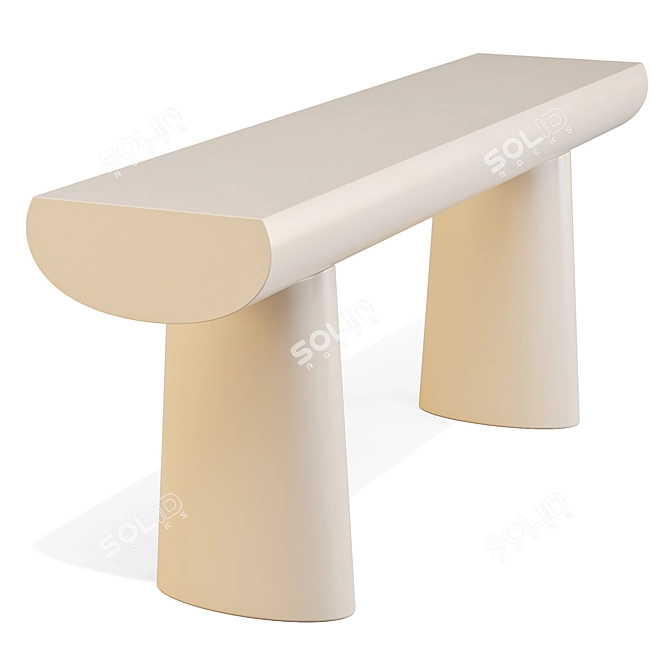 Sculptural Elegance Console Table 3D model image 3