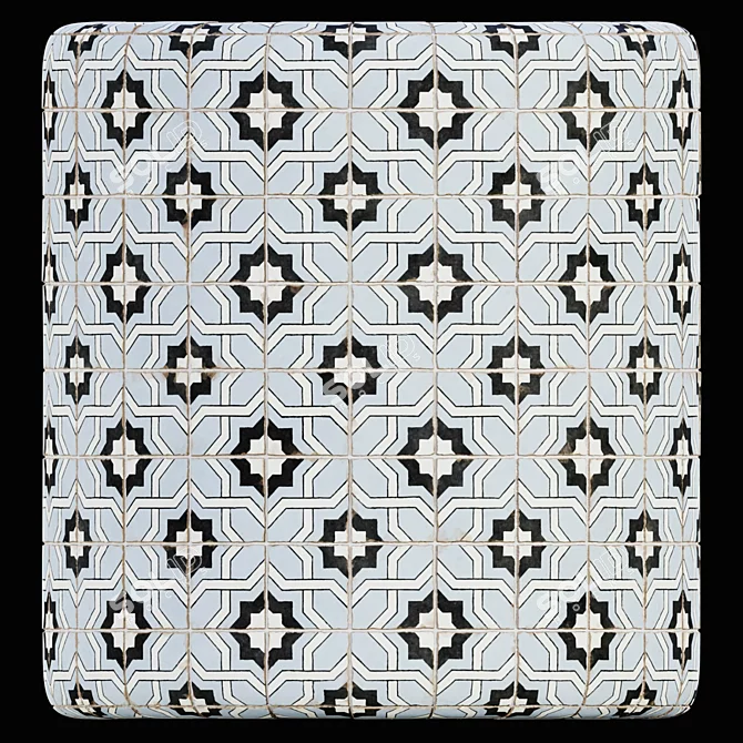 Casablanca Matte Ceramic Tile - PBR Seamless Materials 3D model image 2