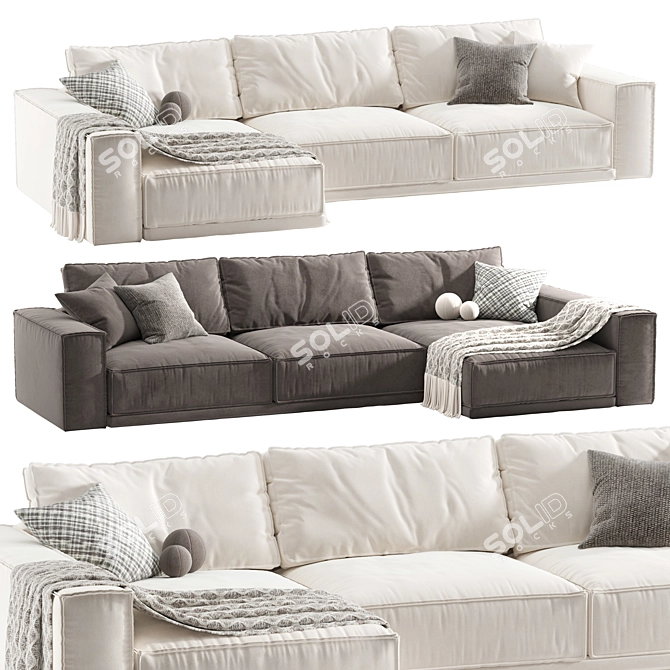 Rafael Chaise Sofa: Contemporary Elegance 3D model image 1