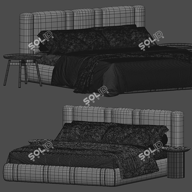 Eco Leather Bed Max 2015 3D model image 2