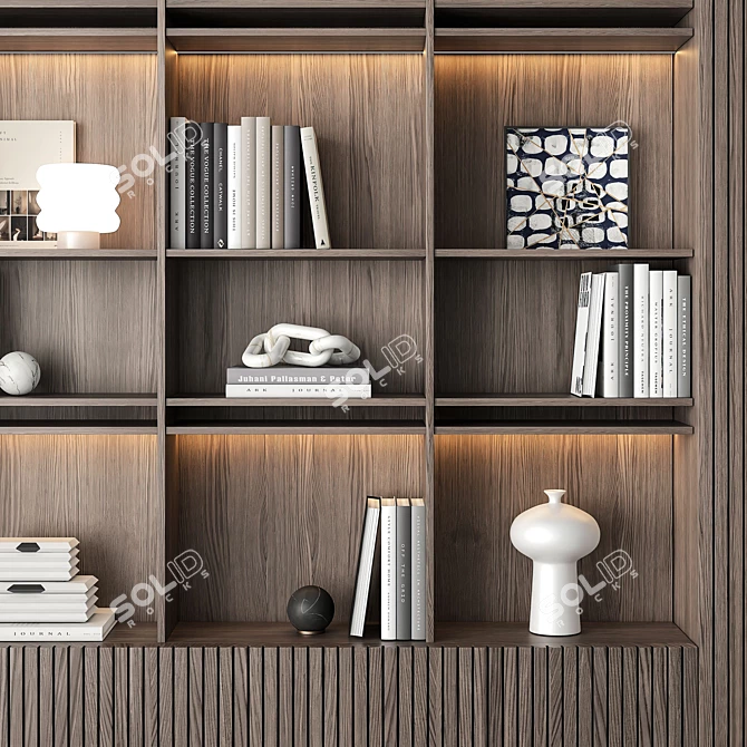  Modern Bookcase Design Furniture 3D model image 2