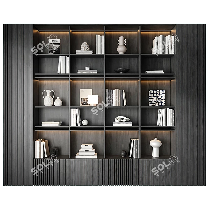  Modern Bookcase Design Furniture 3D model image 3