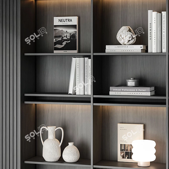  Modern Bookcase Design Furniture 3D model image 4