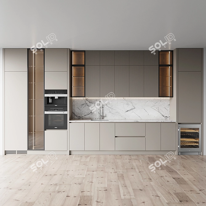 Modern Kitchen Appliance Set 3D model image 3