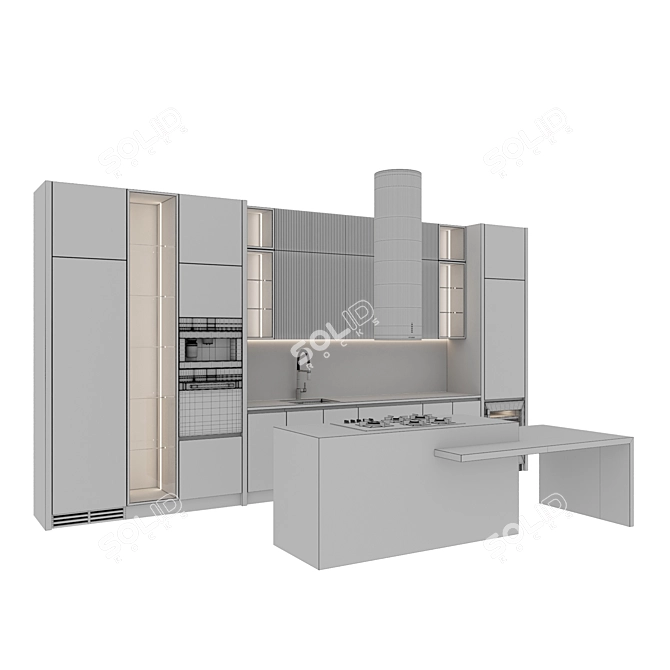 Modern Kitchen Appliance Set 3D model image 7