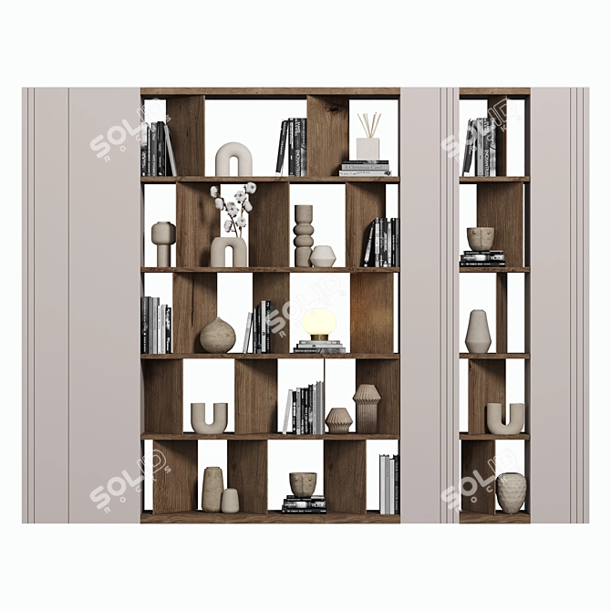 Modular Cabinet Shelves Bookcase 3D 3D model image 1