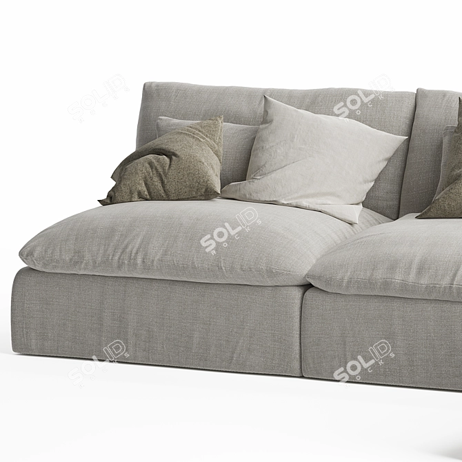 Luxurious ARIA Chaise Sectional Sofa 3D model image 6