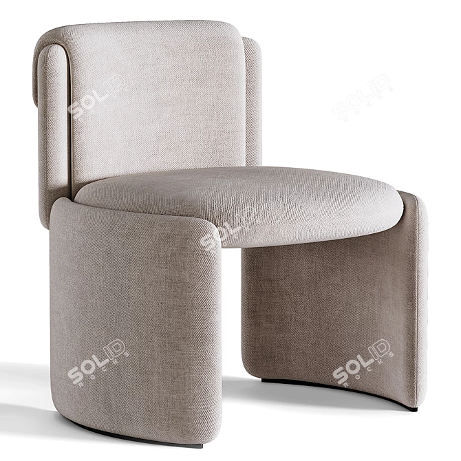 Ergonomic Hug Lounge Chair 3D model image 1