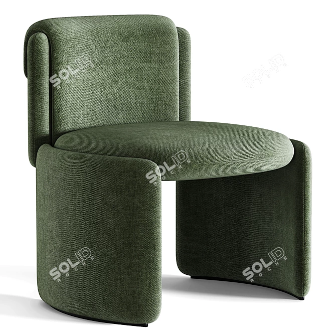 Ergonomic Hug Lounge Chair 3D model image 3