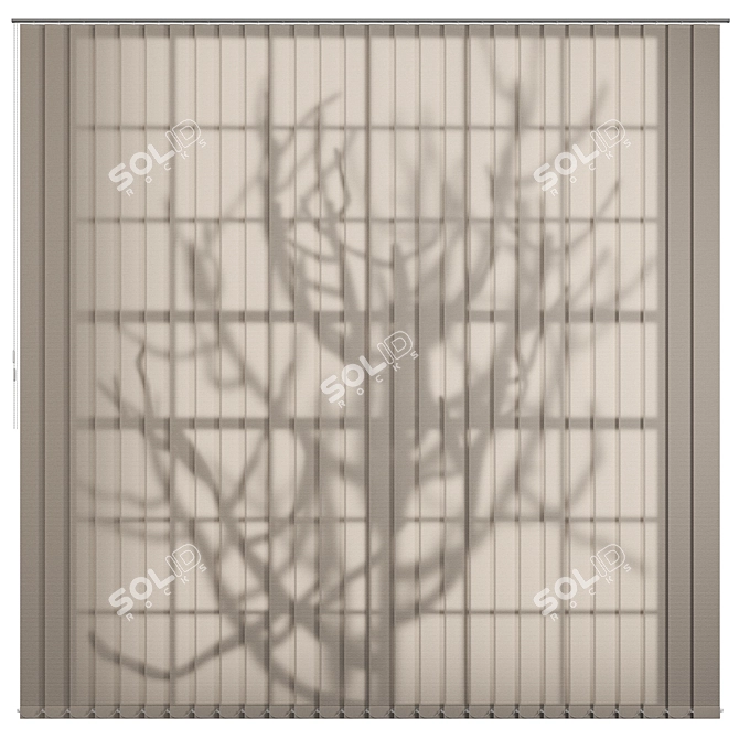  Customizable Vertical Blinds Set 3D model image 2