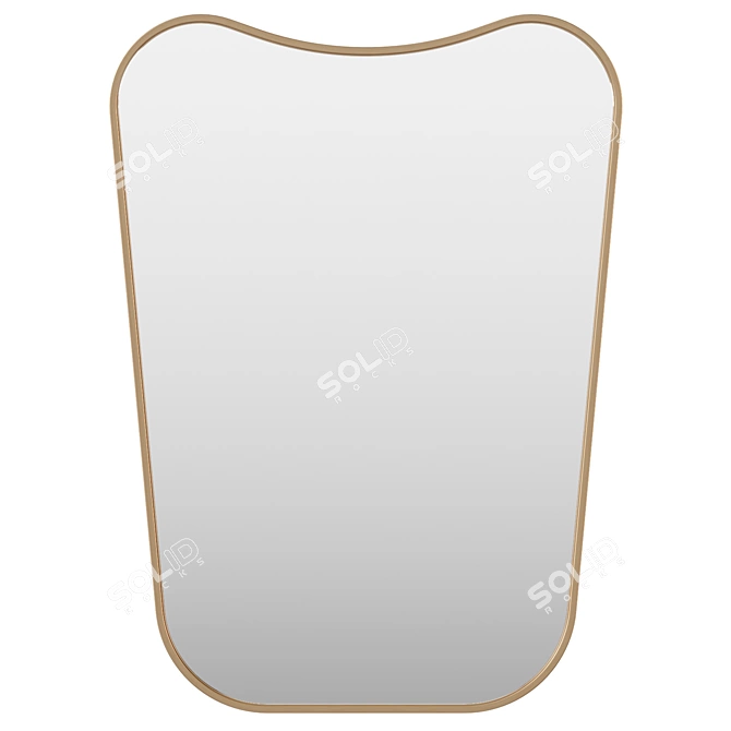 Bellona Gold Wall Mirror 3D model image 1