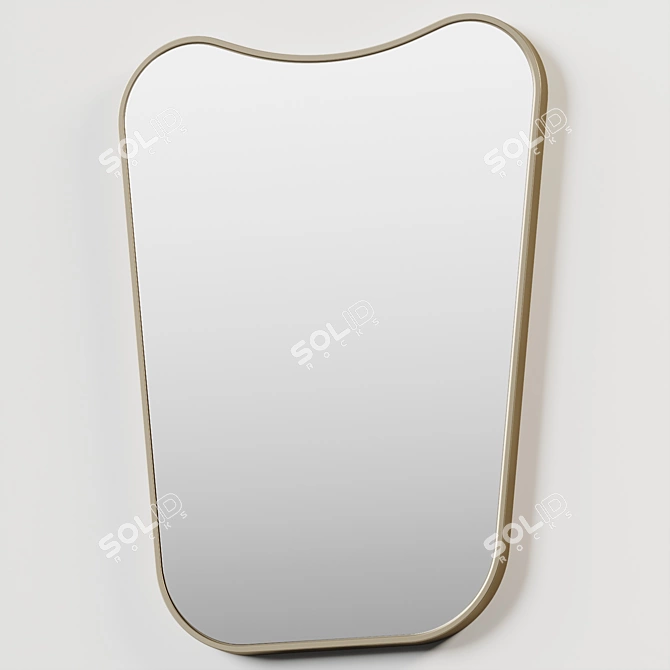 Bellona Gold Wall Mirror 3D model image 3