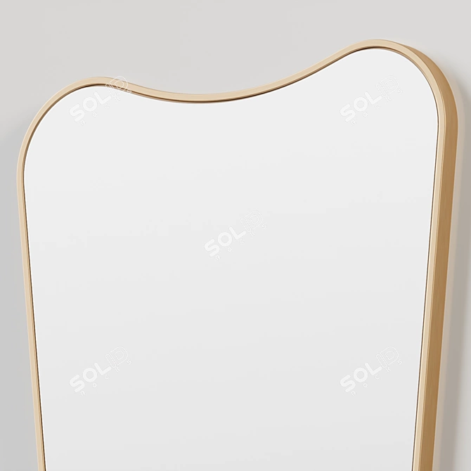 Bellona Gold Wall Mirror 3D model image 4