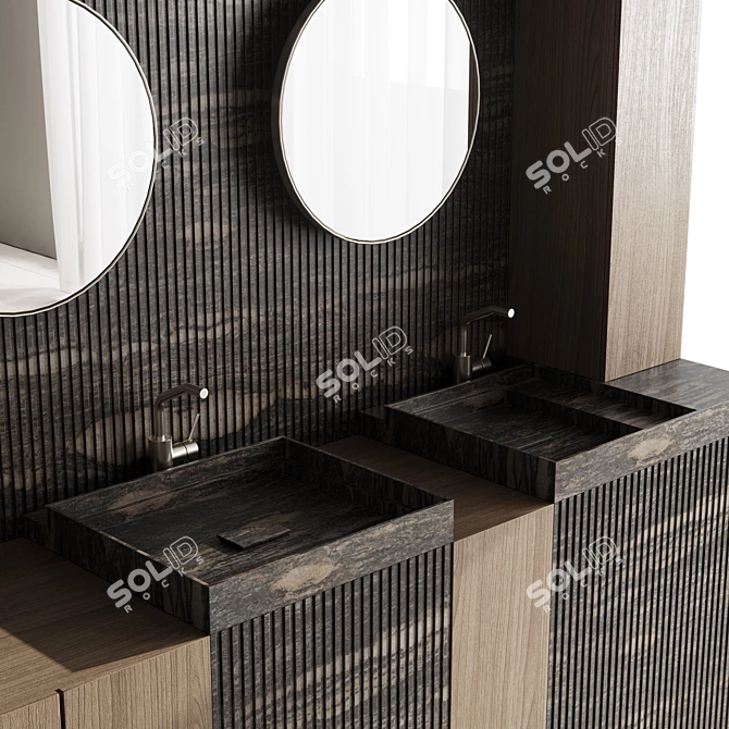  Modern Room with Mirrors 3D model image 3