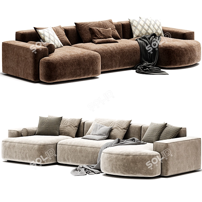 Modern Modular JEFF Sofa Design 3D model image 1