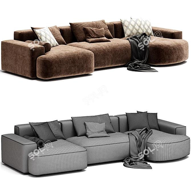 Modern Modular JEFF Sofa Design 3D model image 5