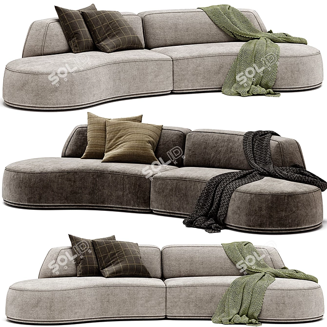 Elegant Bagutta Sofa CTS SALOTTI 3D model image 1