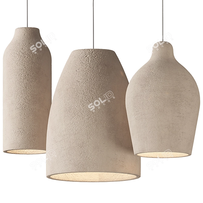 Barrel Pendant Light Collection 3D model image 1