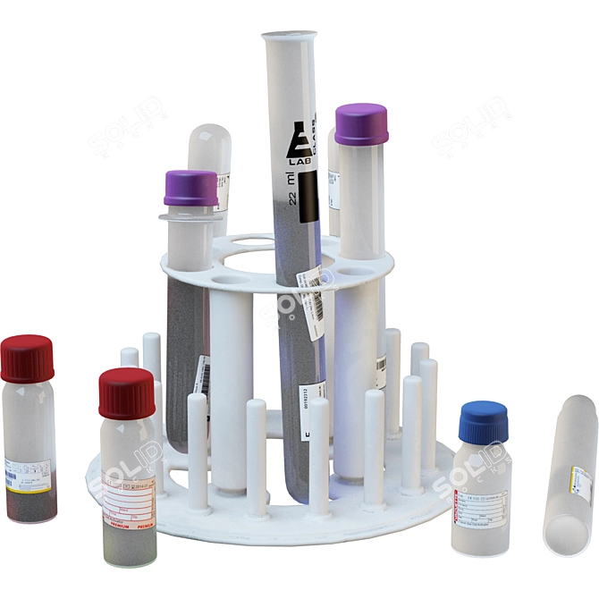 Test Tube Stand for Experiments 3D model image 1