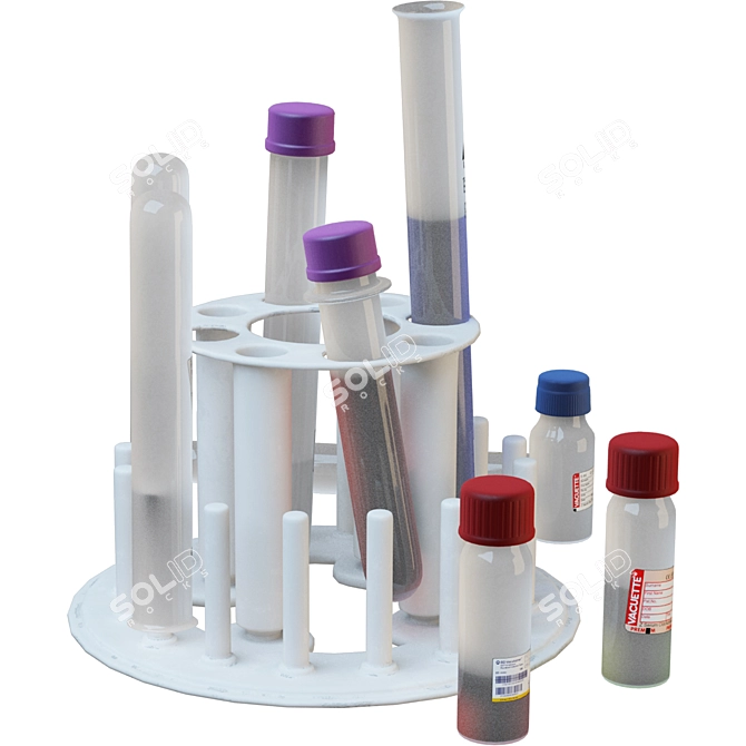 Test Tube Stand for Experiments 3D model image 2