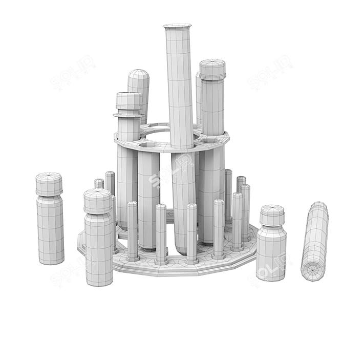 Test Tube Stand for Experiments 3D model image 4