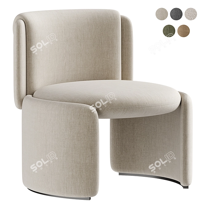 Cozy Comfort Lounge Chair by Hanne Willmann 3D model image 1