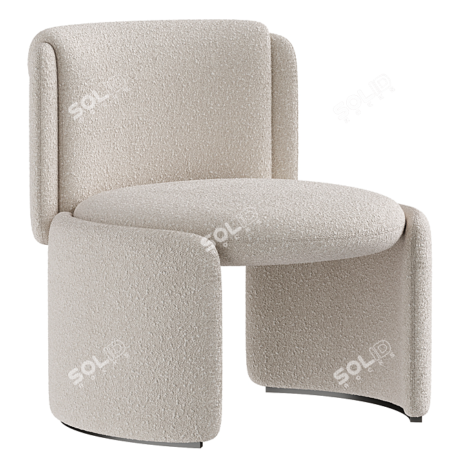 Cozy Comfort Lounge Chair by Hanne Willmann 3D model image 4