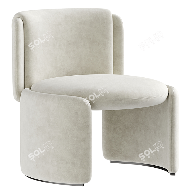 Cozy Comfort Lounge Chair by Hanne Willmann 3D model image 5